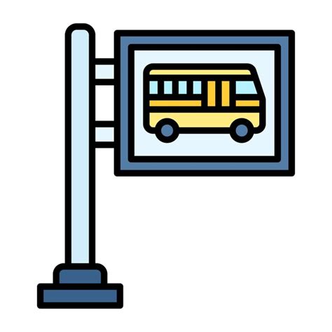 bus stop flat illustration.